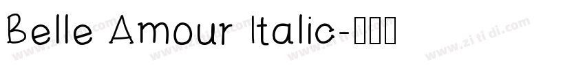 Belle Amour Italic字体转换